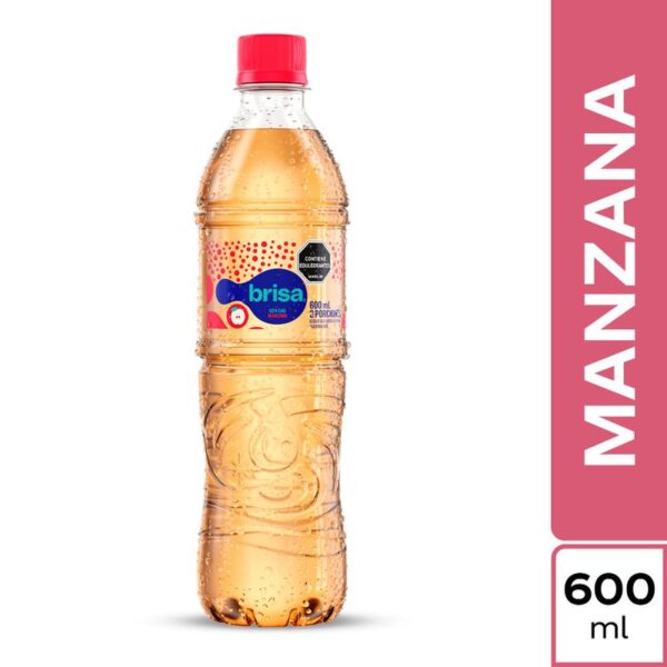 Agua Saborizada Con Gas Manzana 600ml  Brisa