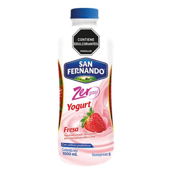 Yogurt 0 Grasa Fresa X1000g  San Fernando