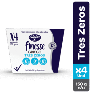 Yogurt Griego X4 Und 150 Grs Triple Zero  Finesse