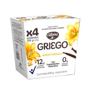 Yogurt Griego Vainilla X4 Und X150grs  Alpina