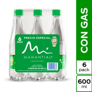 Agua Gas Botx6undx600mlcu  Manantial