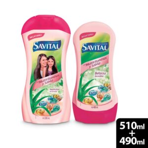 Acondicionador Shampoo Multivitaminas Sabila X510ml X490ml  Savital