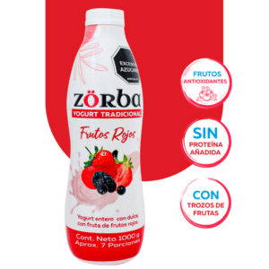 Yogurt Liquido Entero Frutos Rojos 1000grs