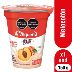 Yogurt Bajo En Grasa Melocoton X150 Grs  Alqueria