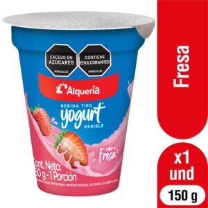 Yogurt Vaso Fresa X 150 Grs Alqueria  Fortikids