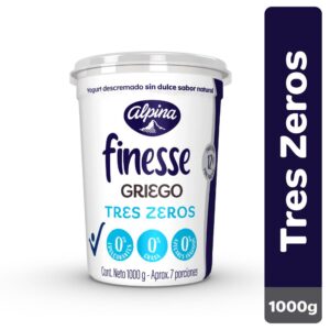 Yogurt Griego Tres Zeros Sabor Natural 1000 Gr  Finesse